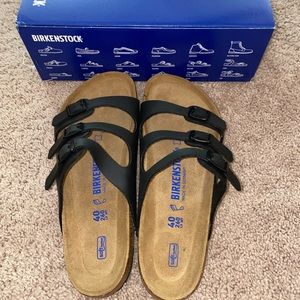 Birkenstock Florida BS Black Birko-Flor size 9